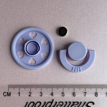 POPS by Granny P Lilac Hearts Reborn Magnetic Dummy / Pacifier