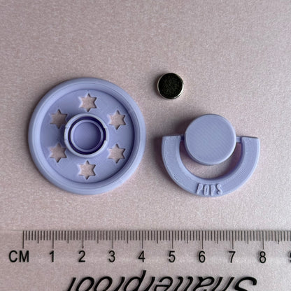 POPS by Granny P Lilac Stars Reborn Magnetic Dummy / Pacifier