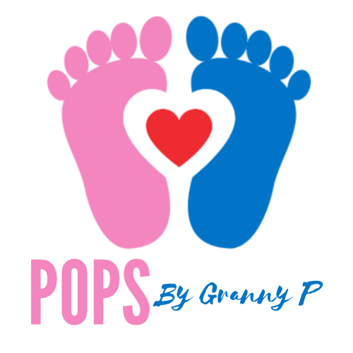 Mini POPS by Granny P Silver Hearts Reborn Reversible Magnet Dummy/Pacifier