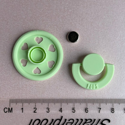 POPS by Granny P Mint Hearts Reborn Magnetic Dummy / Pacifier