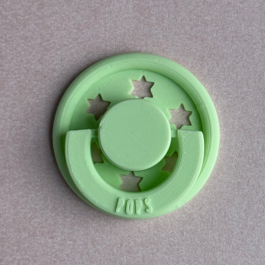 POPS by Granny P Mint Stars Reborn Magnetic Dummy / Pacifier