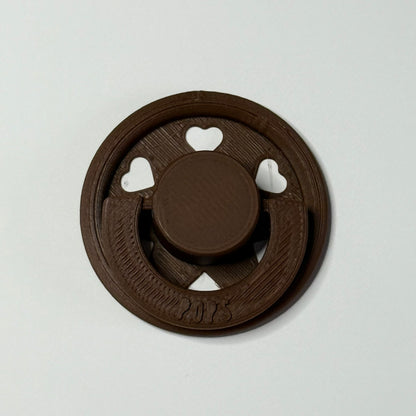 POPS by Granny P Mocha Hearts Reborn Reversible Magnet Dummy / Pacifier
