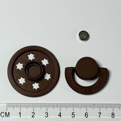 POPS by Granny P Mocha Stars Reborn Reversible Magnet Dummy / Pacifier