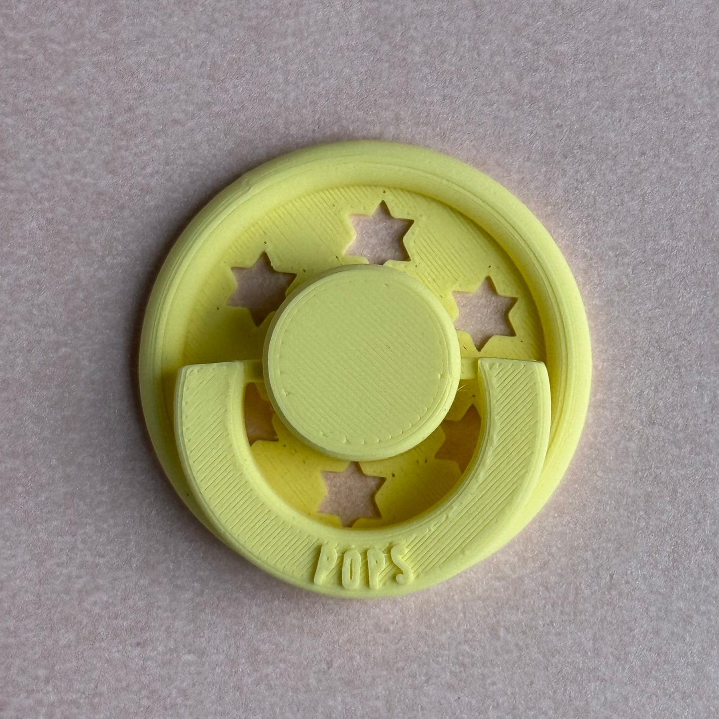 POPS by Granny P Pale Yellow Stars Reborn Magnetic Dummy / Pacifier