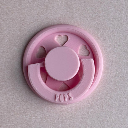 POPS by Granny P Pink Hearts Reborn Magnetic Dummy / Pacifier