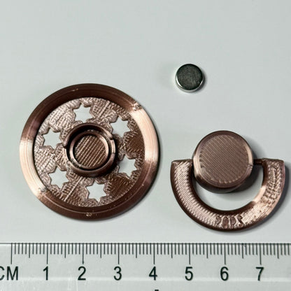 POPS by Granny P Rose Gold Stars Reborn Reversible Magnet Dummy / Pacifier