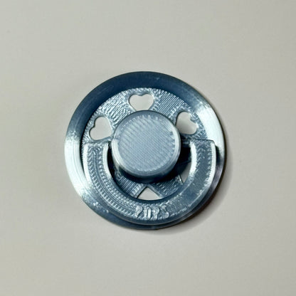 POPS by Granny P Silk Blue Hearts Reborn Reversible Magnet Dummy / Pacifier