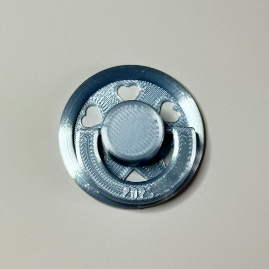 POPS by Granny P Silk Blue Hearts Reborn Reversible Magnet Dummy / Pacifier