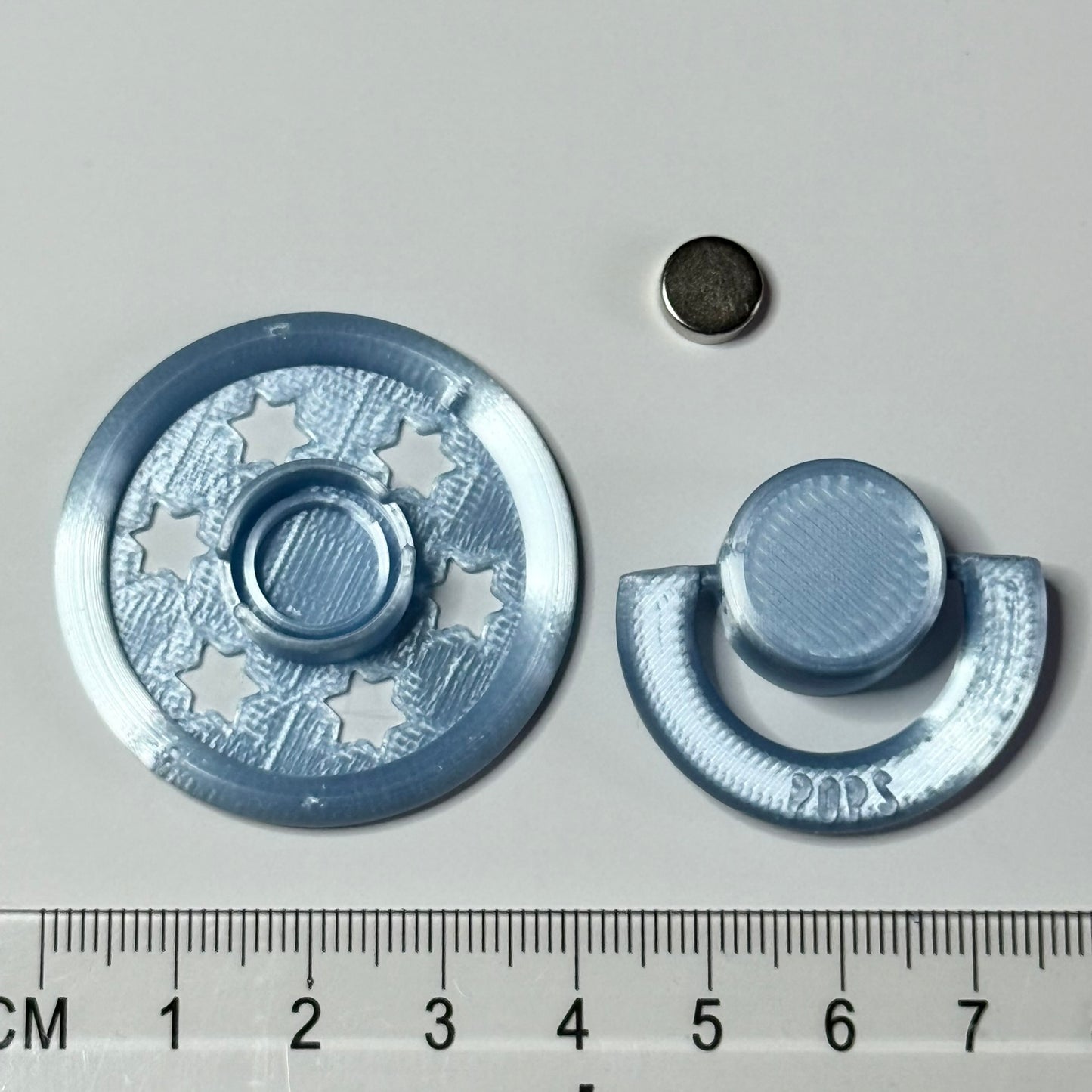 POPS by Granny P Silk Blue Stars Reborn Reversible Magnet Dummy / Pacifier