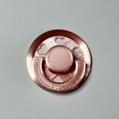 POPS by Granny P Silk Pink Hearts Reborn Reversible Magnet Dummy / Pacifier