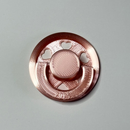 POPS by Granny P Silk Pink Hearts Reborn Reversible Magnet Dummy / Pacifier