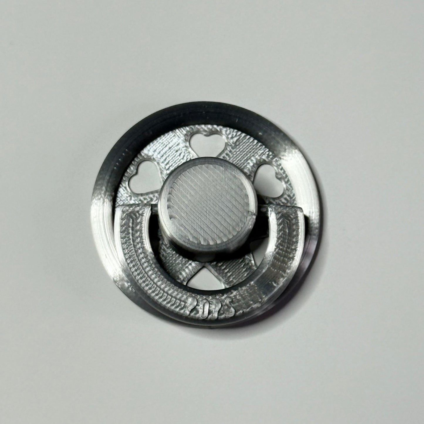 POPS by Granny P Silver Hearts Reborn Reversible Magnet Dummy / Pacifier