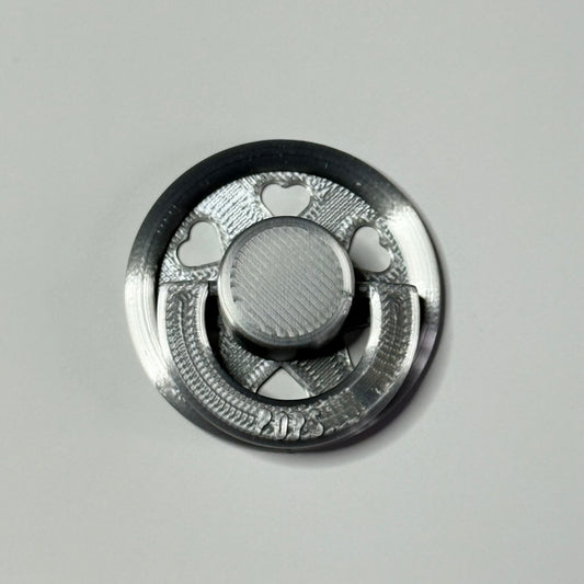 POPS by Granny P Silver Hearts Reborn Reversible Magnet Dummy / Pacifier