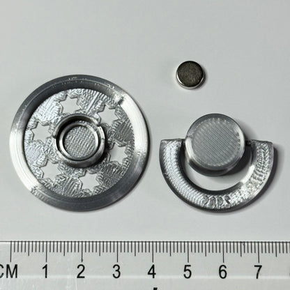 POPS by Granny P Silver Stars Reborn Reversible Magnet Dummy / Pacifier