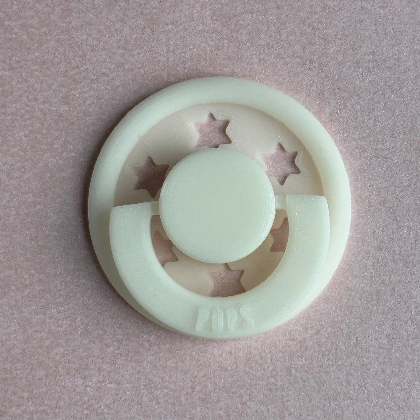 POPS by Granny P White Stars Reborn Magnetic Dummy / Pacifier