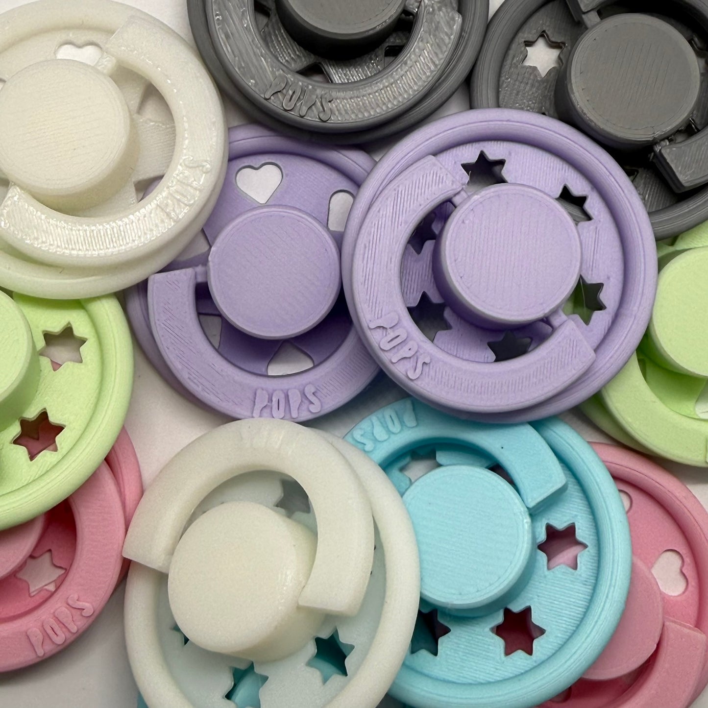 POPS by Granny P Blue Hearts Reborn Magnetic Dummy / Pacifier