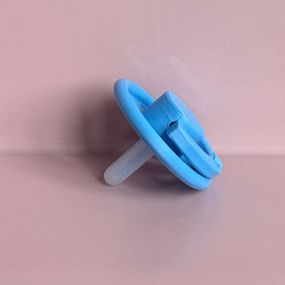 POPS for Silicone Dolls Bright Blue Hearts Reborn Dummy / Pacifier