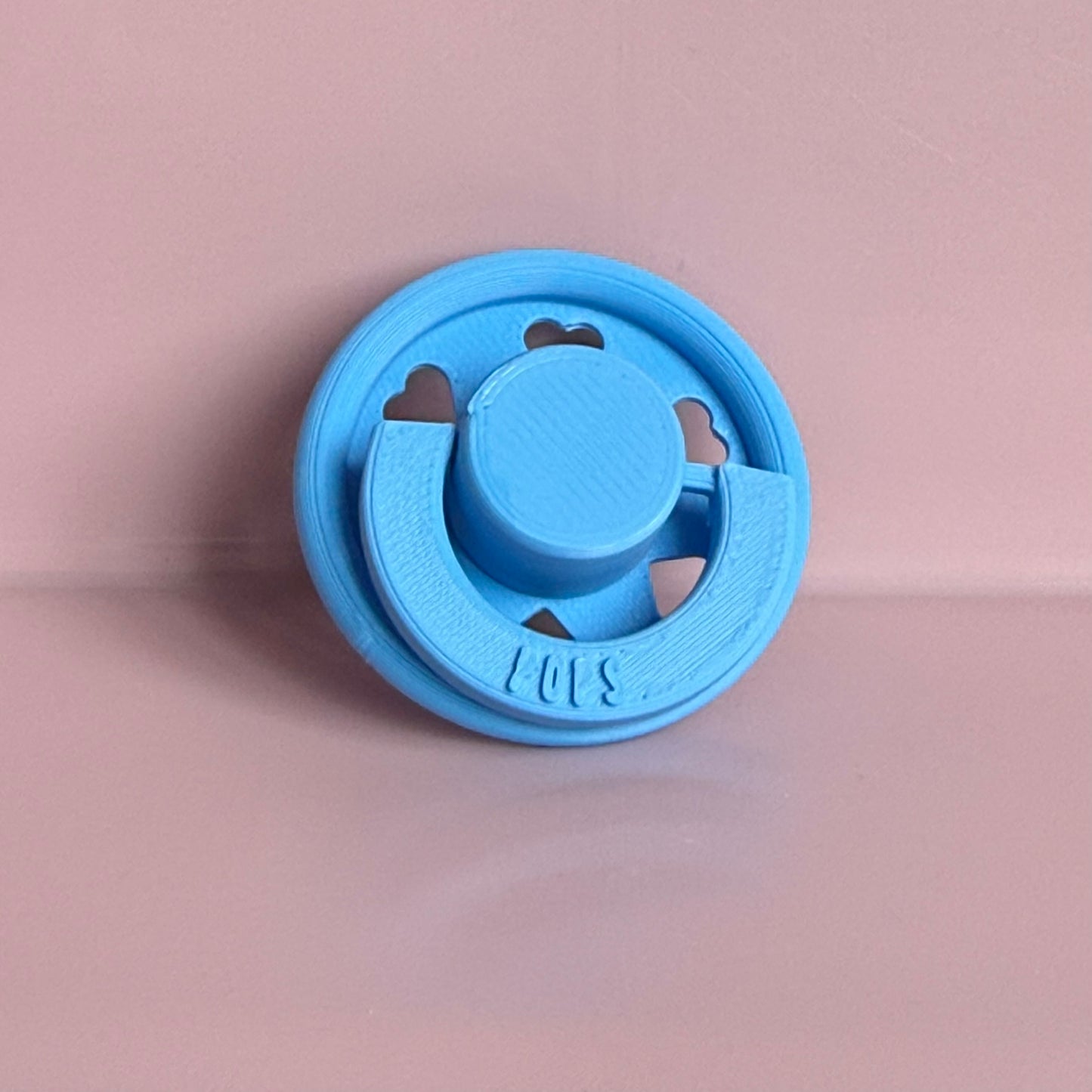 POPS for Silicone Dolls Bright Blue Hearts Reborn Dummy / Pacifier
