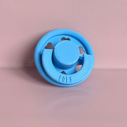 POPS for Silicone Dolls Bright Blue Hearts Reborn Dummy / Pacifier