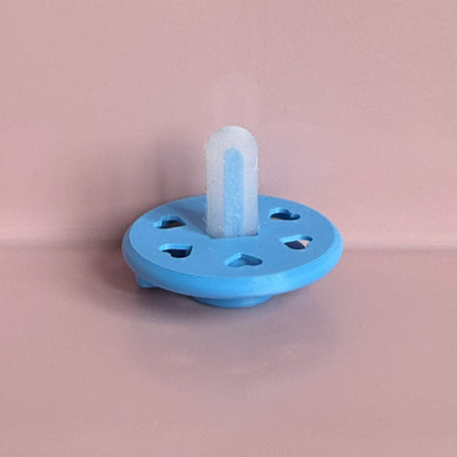 POPS for Silicone Dolls Bright Blue Hearts Reborn Dummy / Pacifier