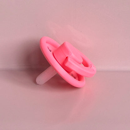 POPS for Silicone Dolls Bright Pink Stars Reborn Dummy / Pacifier