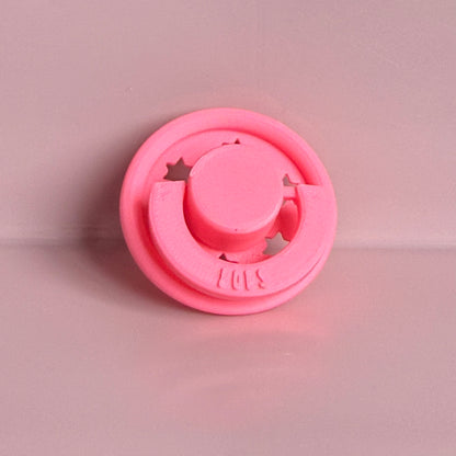 POPS for Silicone Dolls Bright Pink Stars Reborn Dummy / Pacifier