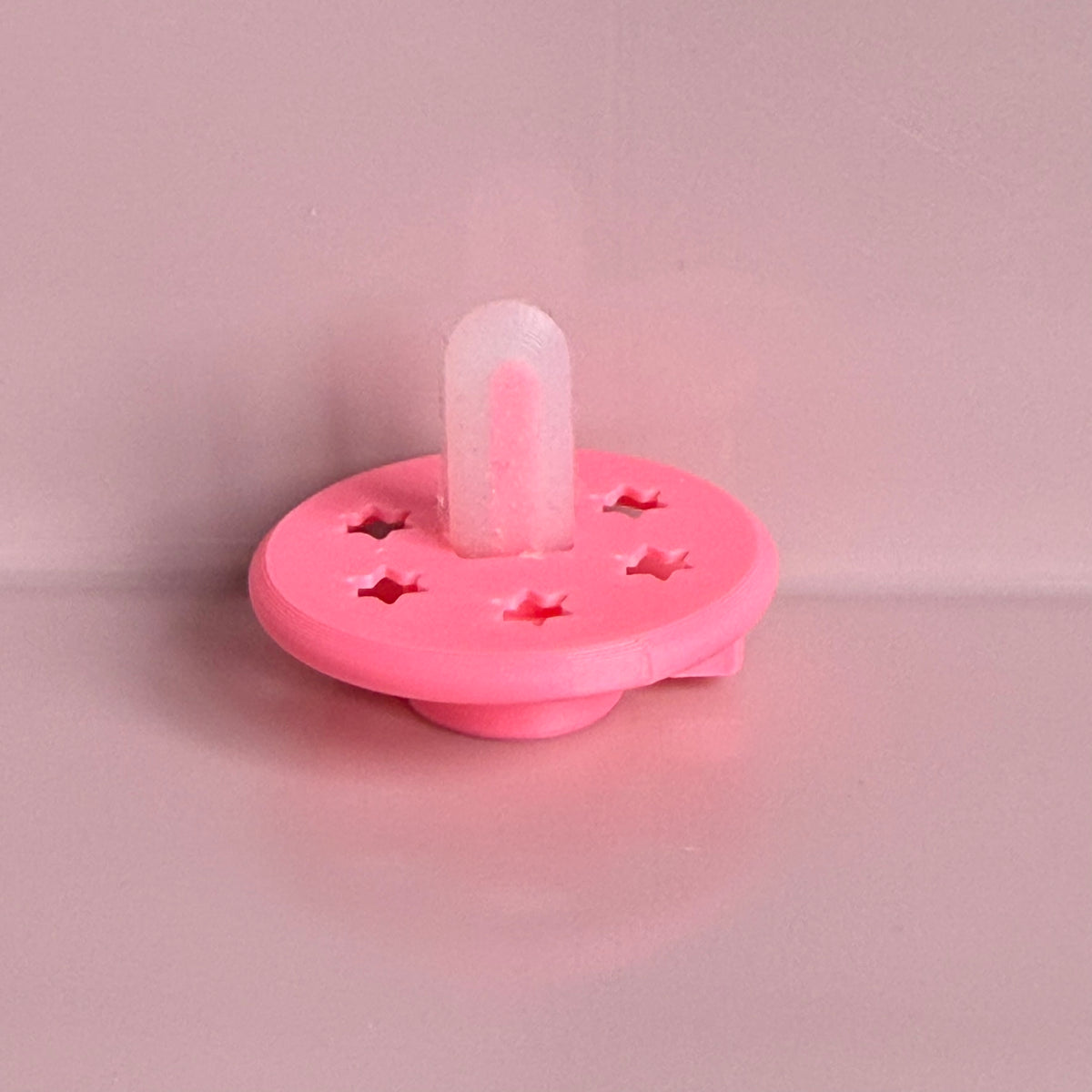POPS for Silicone Dolls Bright Pink Stars Reborn Dummy / Pacifier