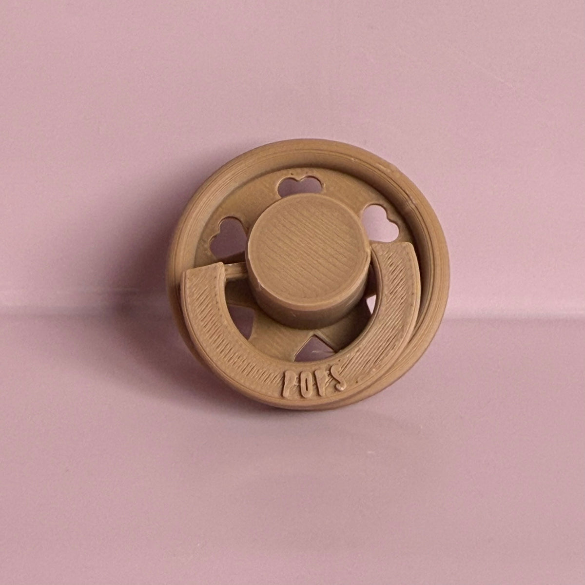 POPS for Silicone Dolls Cappuccino Hearts Reborn Dummy / Pacifier