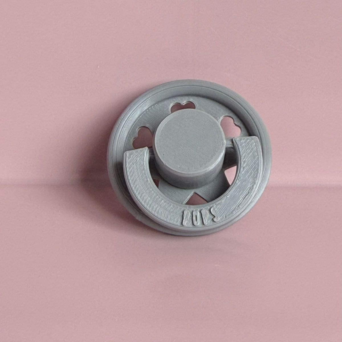 POPS for Silicone Dolls Grey Hearts Reborn Dummy / Pacifier