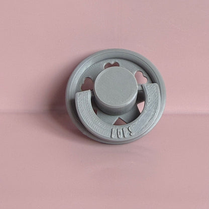 POPS for Silicone Dolls Grey Hearts Reborn Dummy / Pacifier