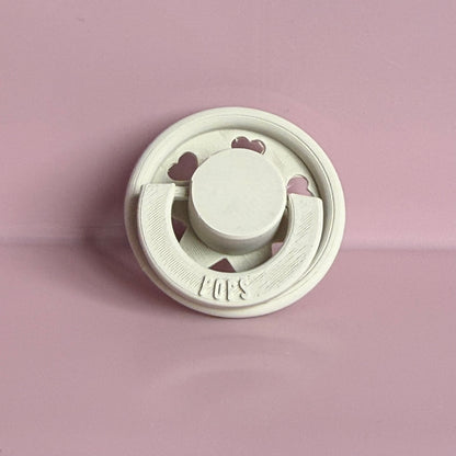 POPS for Silicone Dolls Light Khaki Hearts Reborn Dummy / Pacifier