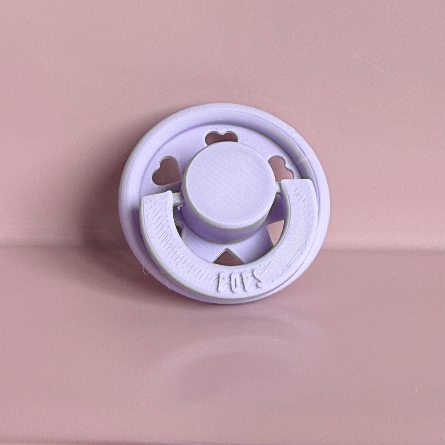 POPS for Silicone Dolls Lilac Hearts Reborn Dummy / Pacifier