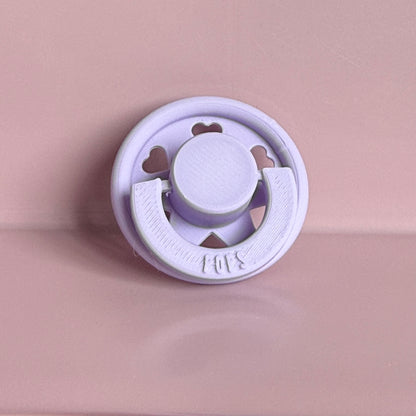 POPS for Silicone Dolls Lilac Hearts Reborn Dummy / Pacifier