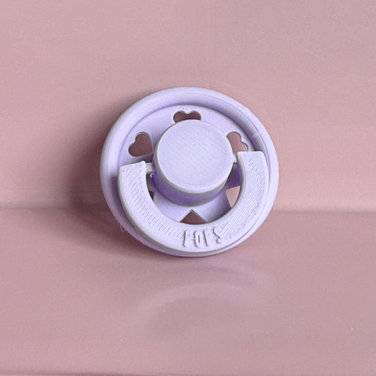 POPS for Silicone Dolls Lilac Hearts Reborn Dummy / Pacifier