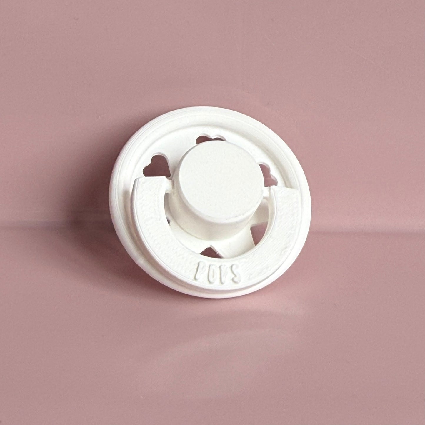 POPS for Silicone Dolls White Hearts Reborn Dummy / Pacifier