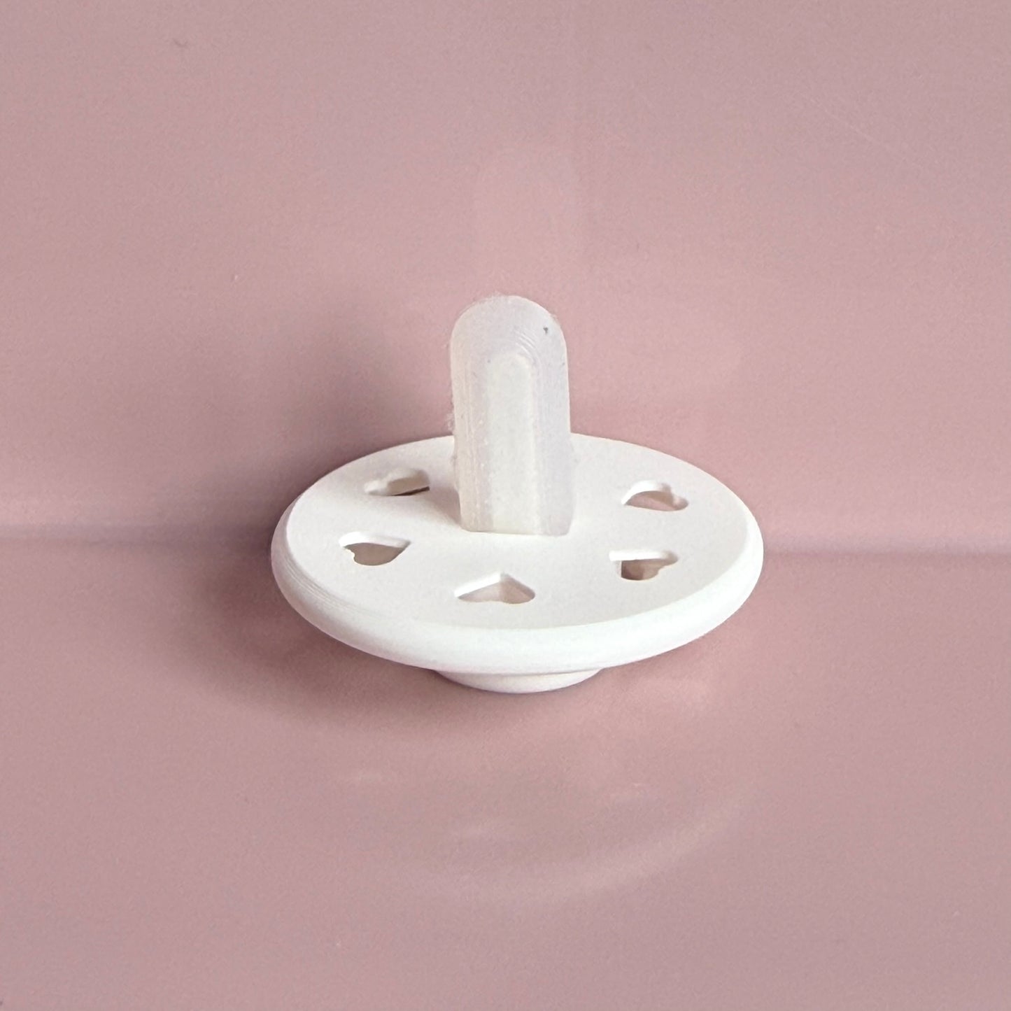 POPS for Silicone Dolls White Hearts Reborn Dummy / Pacifier