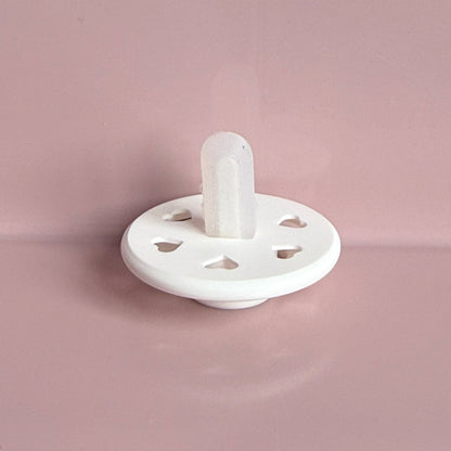 POPS for Silicone Dolls White Hearts Reborn Dummy / Pacifier