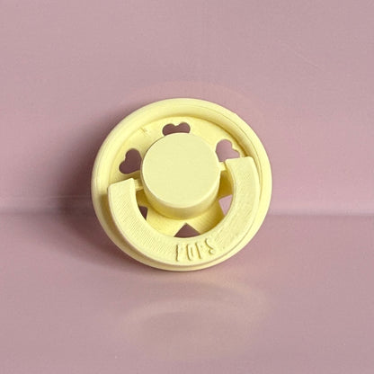 POPS for Silicone Dolls Pale Yellow Hearts Reborn Dummy / Pacifier