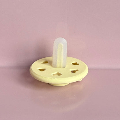 POPS for Silicone Dolls Pale Yellow Hearts Reborn Dummy / Pacifier