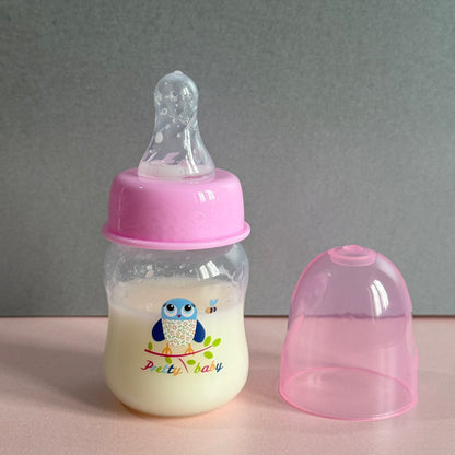Pink Owl Printed Reborn Fake Milk Bottle 60ml