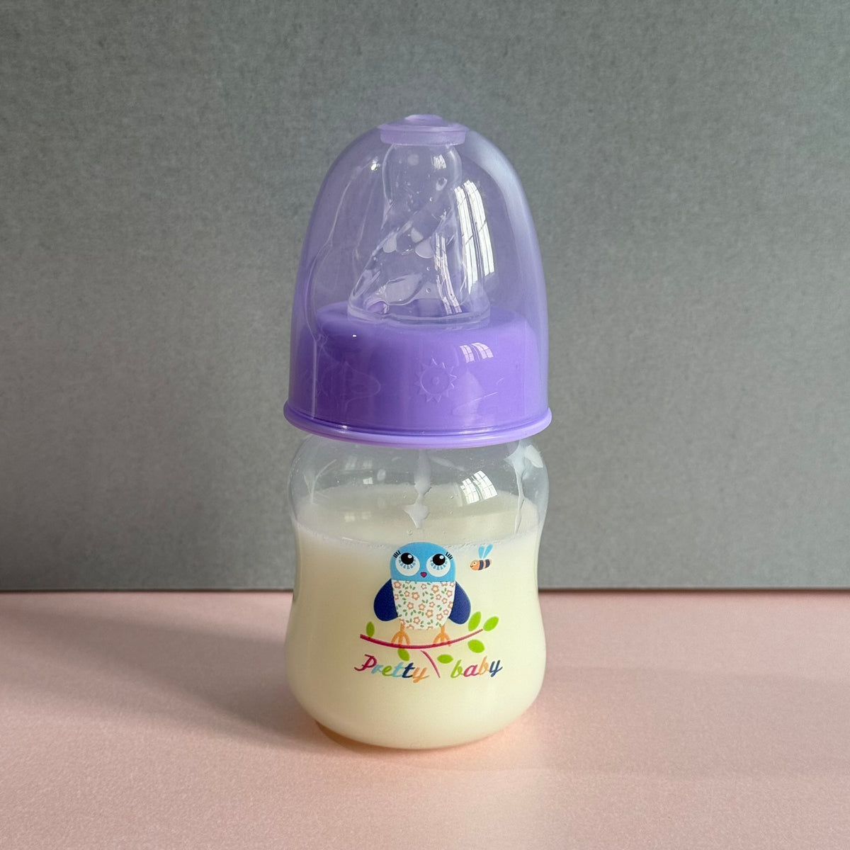 Purple Owl Printed Reborn Fake Milk Bottle 60ml
