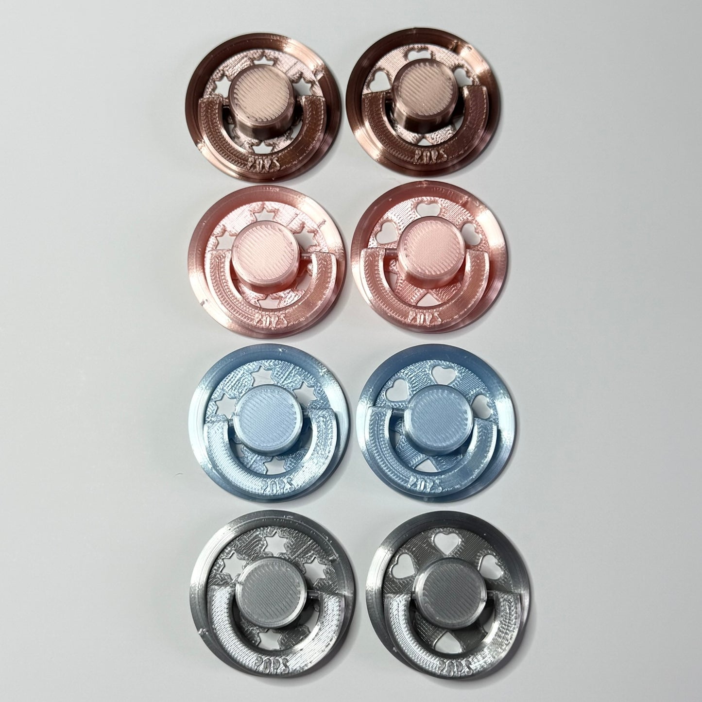 POPS by Granny P Silk Blue Stars Reborn Reversible Magnet Dummy / Pacifier