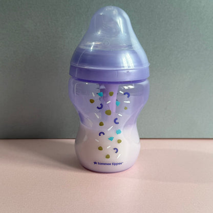 Tommee Tippee Lilac Anti Colic Reborn Fake Milk Bottle 9oz