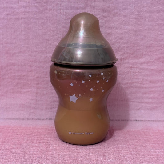 Tommee Tippee Bronze Stars Reborn Fake Milk Bottle 9oz