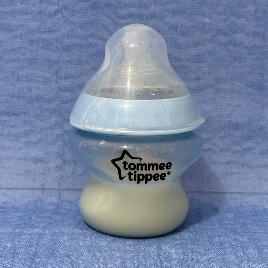 Tommee Tippee baby bottle in pale blue