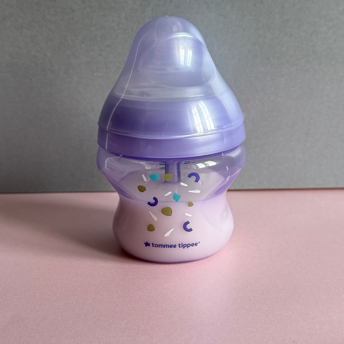 Tommee Tippee Lilac Anti Colic Reborn Fake Milk Bottle 5oz