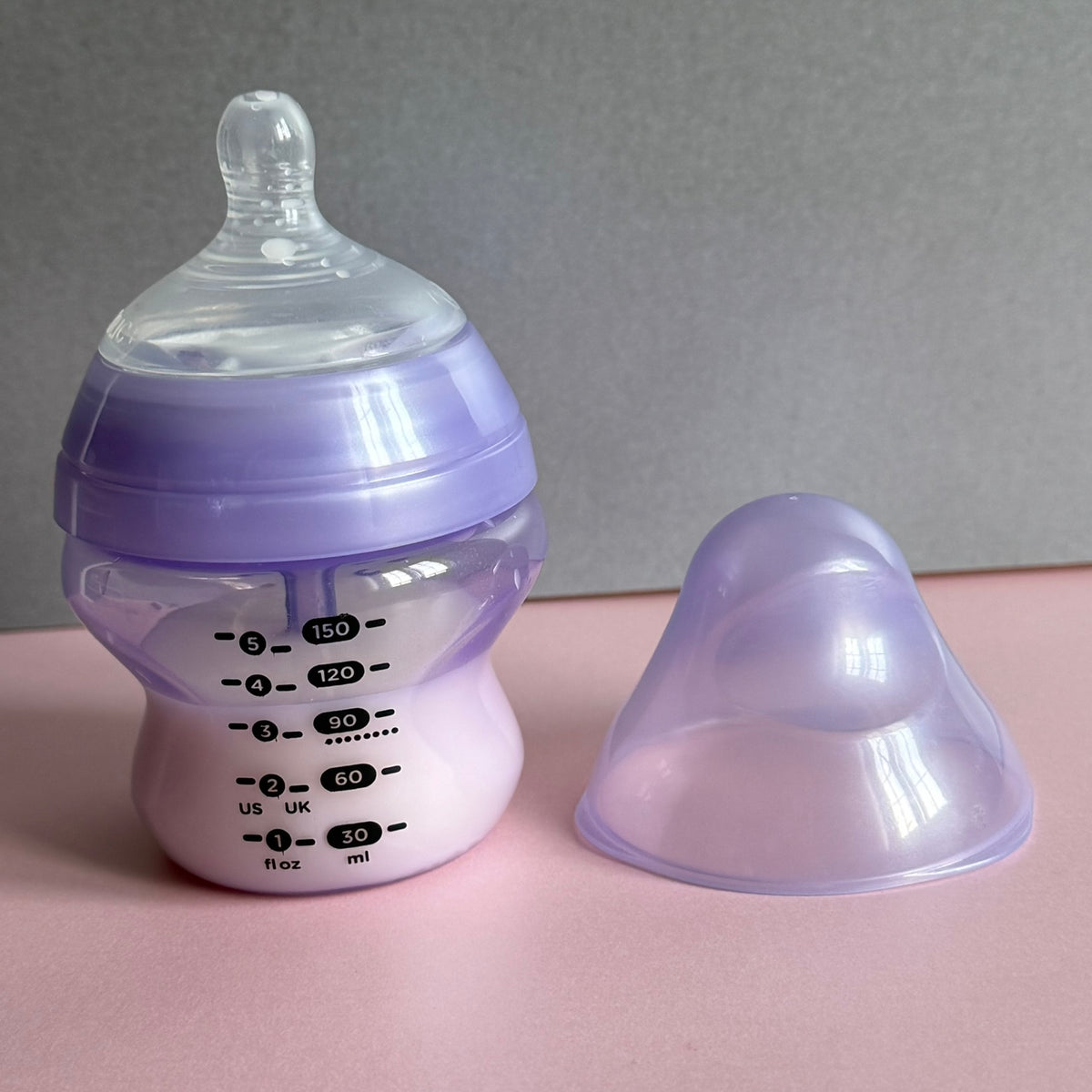Tommee Tippee Lilac Anti Colic Reborn Fake Milk Bottle 5oz