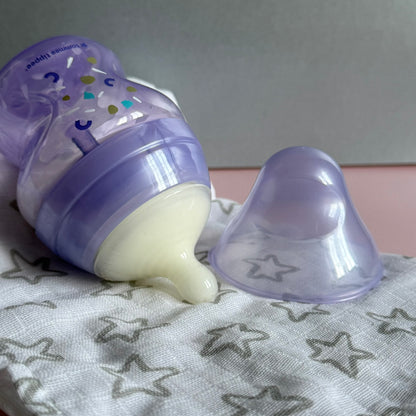 Tommee Tippee Lilac Anti Colic Reborn Fake Milk Bottle 5oz