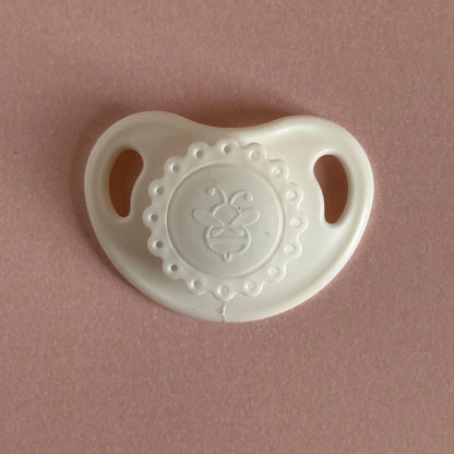 Newborn Vintage Off White HoneyBug Reborn Magnetic Dummy /Pacifier & Beaded Clip
