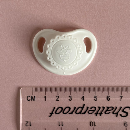 Newborn Vintage Off White HoneyBug Reborn Magnetic Dummy /Pacifier & Beaded Clip